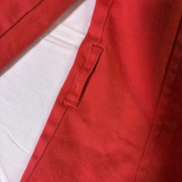 Girls 7/8 Crazy 8 Red Double Breasted Rain Coat Missing Tie belt pockets - Picture 4 of 6